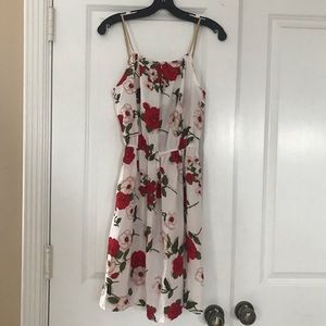 Floral sun dress with rope detail